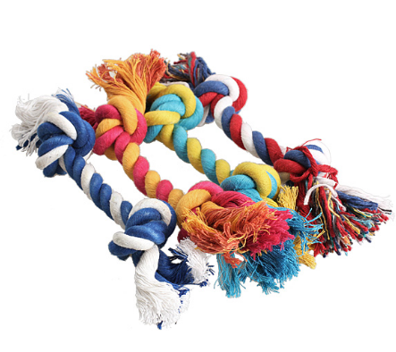 Double Knot Cotton Rope Toy for Dog Teeth