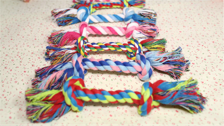 Double Knot Cotton Rope Toy for Dog Teeth