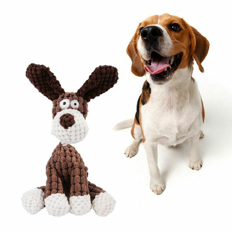 Squeaky Plush Sound Dog Toy(Cleans Teeth)