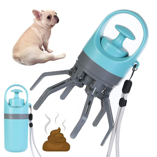 Portable Lightweight Dog Pooper Scooper With Built-in Poop Bag Dispenser(Eight  Claws)